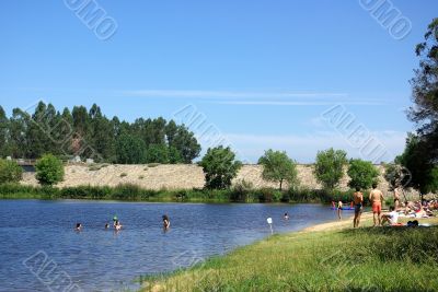 Weekend in the fluvial beach.