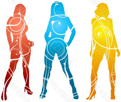 sexy floral triplets