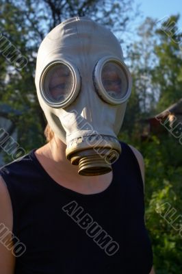 gas-mask portrait