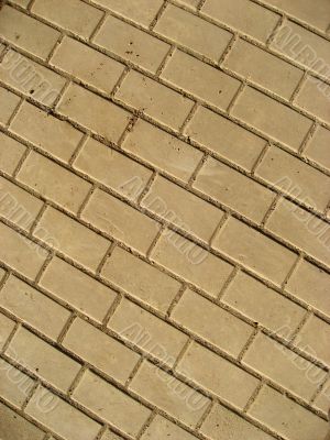 Block pavement from modern grey bricks