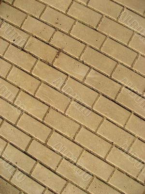 Block pavement from modern grey bricks