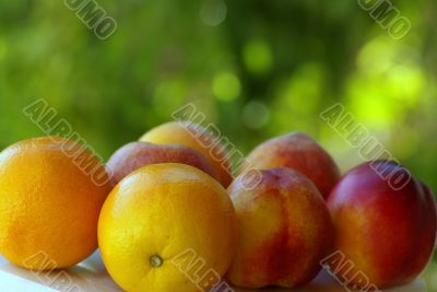 Peachs and orange