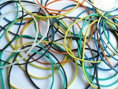 Multicolored rubber  hoops