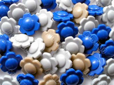 Color floral buttons