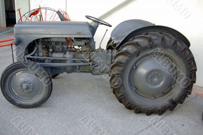 old tractor in exposition
