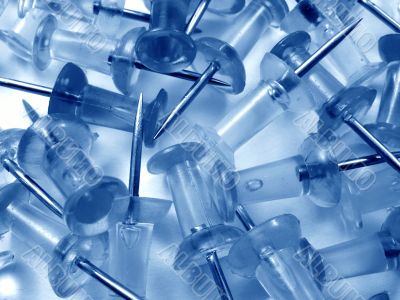 Blue drawing-pins