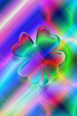 Clover of four leaves for fortune