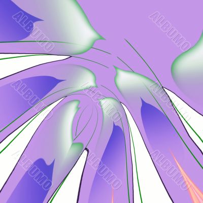 Lilac abstraction flower