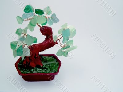 Background with tree of gems