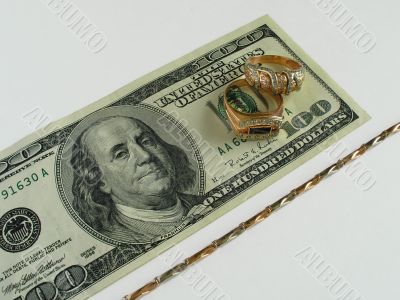 Golden bracelets and money