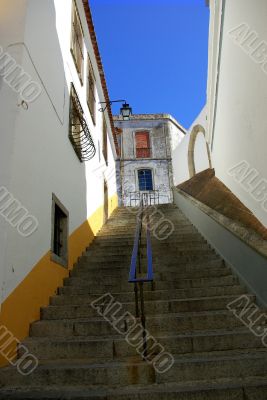 old cobblestone street