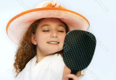 Girl in fancy hat