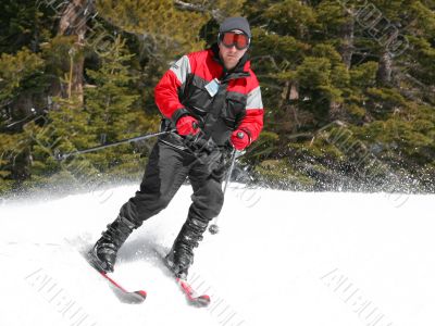 Skier on a slope
