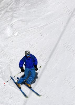 Skier on a slope