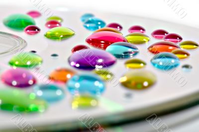Ink drops on CD