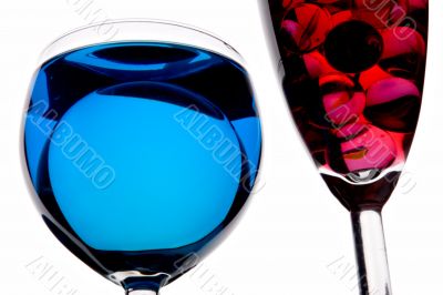 two wineglasses