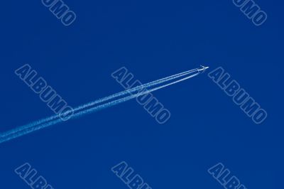 jet airplane in sky