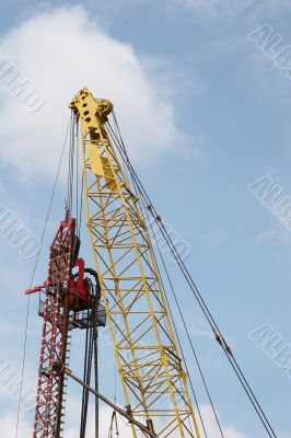 Red and Yellow Crane