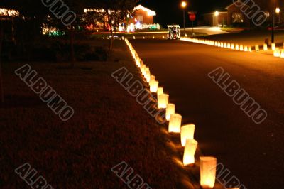 luminaria at night