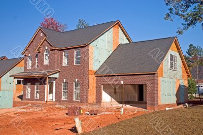 new brick front home