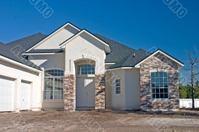 stone accents new home