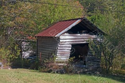 leaning barn