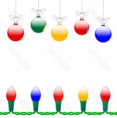 Merry Christmas Ornaments & Light String