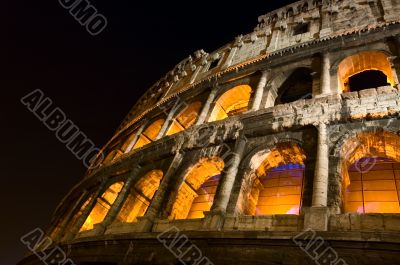 coliseum at night