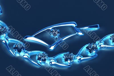 Jewelry in neon light