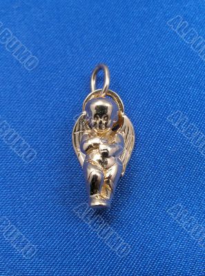 Jewelry on blue background