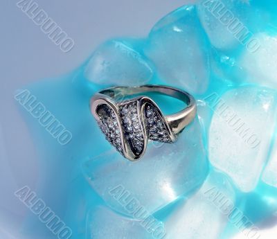 Diamond ring on ice