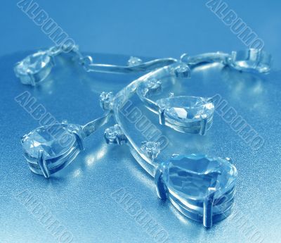 Necklace   in blue color