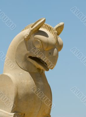 Griffin statue in an ancient city of Persepolis