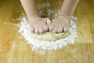 making the pasta dough