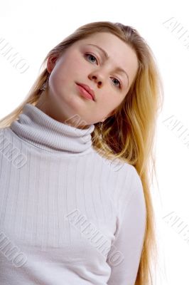 young girl with long hair
