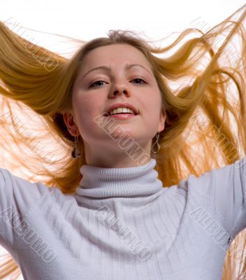 long blond hair