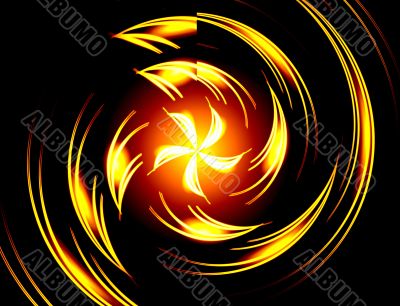 Fantasy fiery abstract