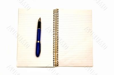 Notepad and pen