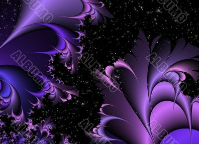 Night surreal plants