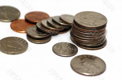Piles of coins