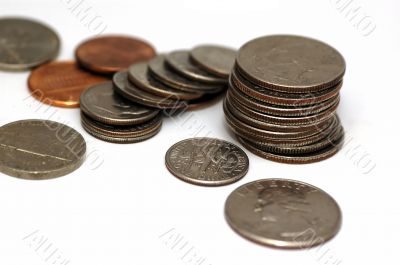 Piles of coins