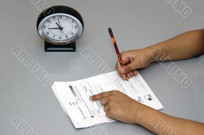 Taking a test