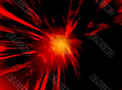 Space fiery abstract