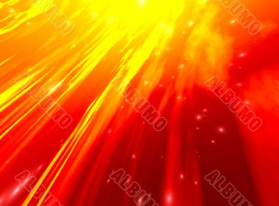 Space fiery abstract