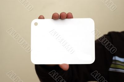 Holding a sign