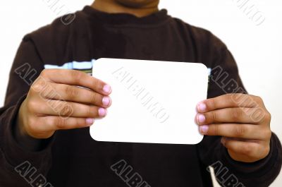 Holding a sign