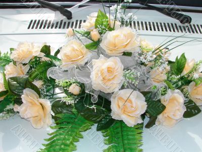 Wedding decorations with flower bouquet