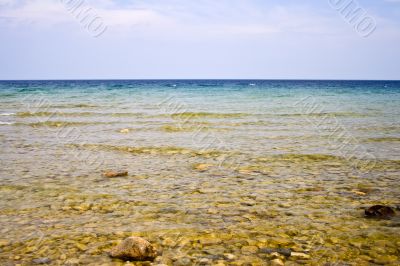 deep blue water