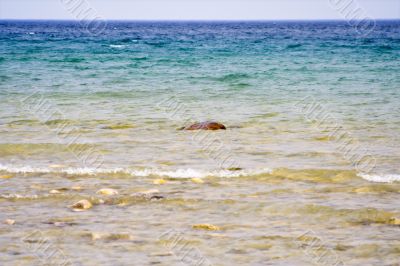 deep blue water