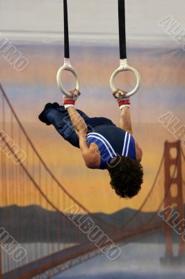 Gymnast on rings